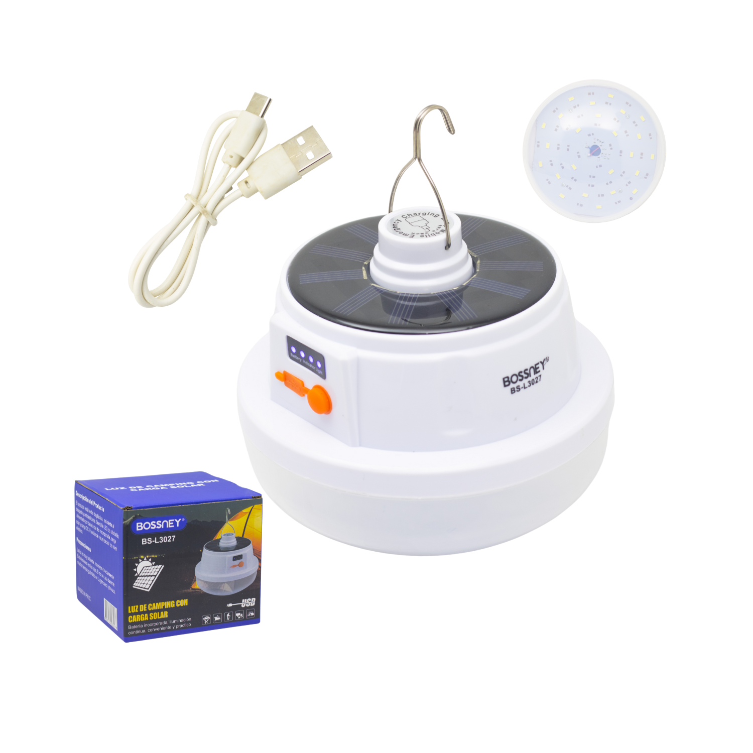 Luz De Camping Con Carga Solar BS-L3027 BOSNEY
