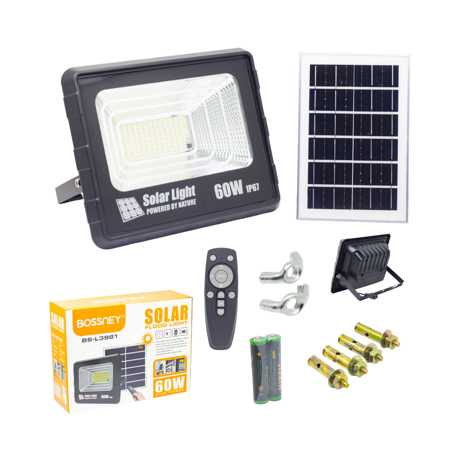 Lámpara LED con Panel Solar Exterior BS-L3981 BOSSNEY